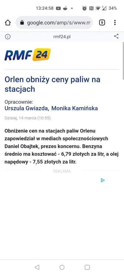 JanuszKarierowicz - @Disegno: Media trąbią, ale o tym że Orlen obniża ceny, robiąc im...
