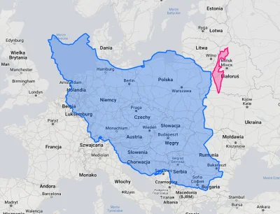 mistejk - Ciekawostka: wielkość Iranu i Izraela w porównaniu do Polski