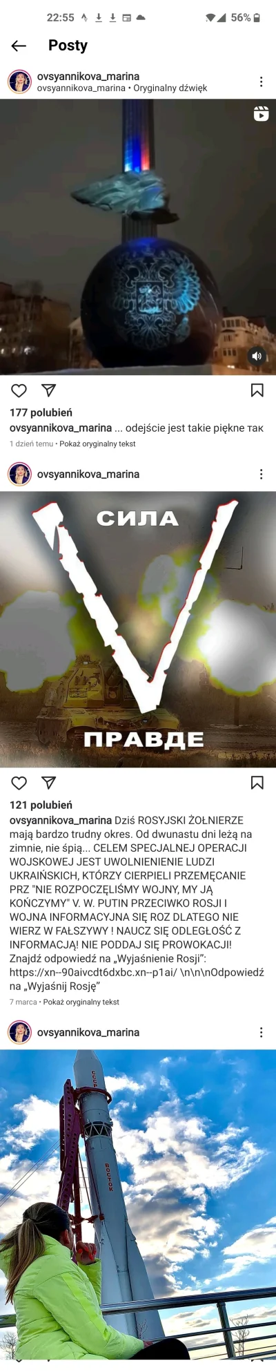 Onbezwasa - jej insta
moze za wczesnie na jaranko, ze rosja sie sypie