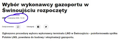 rzep - > Tia, budowa Gazoportu rozpoczęta za rządów pis w 2007 roku, zakończona w 201...