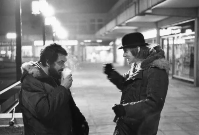 cheeseandonion - >1971: Stanley Kubrick and Malcolm McDowell on the set of “A Clockwo...