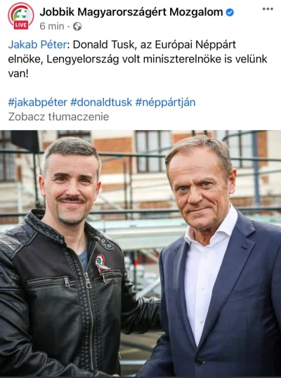 kryptonimputas - Donald Tusk ramię w ramię z węgierskimi neonazistami? Tego się nie s...