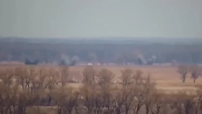 Sababukin - 72 zmech. brygada Ukraińska ostrzeliwuje pozycje rosyjskie w obwodzie Kij...