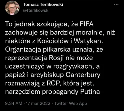 CipakKrulRzycia - #polska #watykan #2137 #rosja #fifa 
#terlikowski #ukraina #polity...