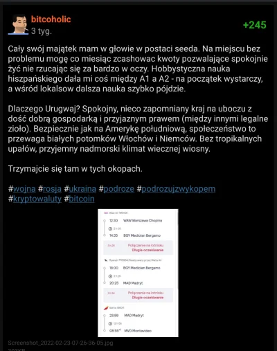 goodOldSaracen - @bitcoholic 2 godziny z Urugwaju do Niemiec. Masz niezły samochód.