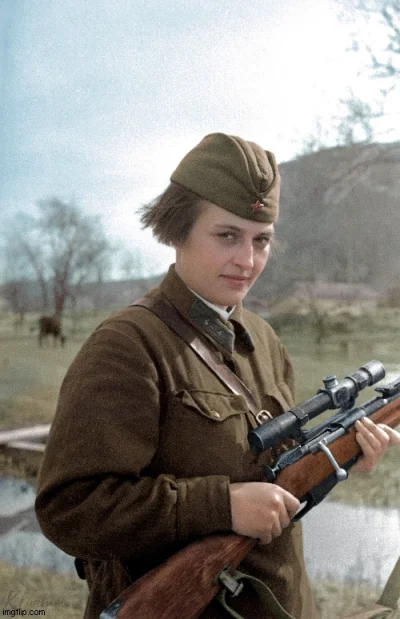 zloty_wkret - Lyudmila Mikhailovna Pavlichenko - sowiecka snajperka służąca w Armii C...