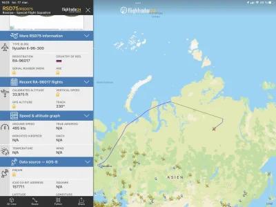vaknell2 - Dzisiejsze rosyjskie rządowe loty na trasie tam i z powrotem między Moskwą...