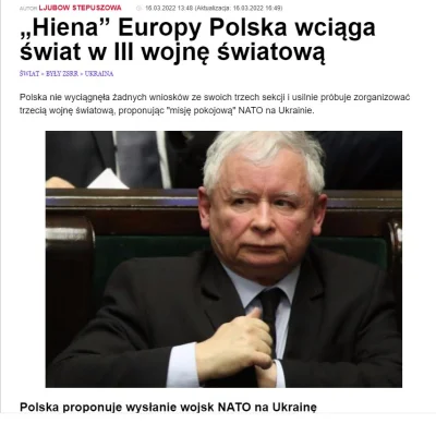 krzemas - > Wyślijmy Jarka na pierwszy froncie! Z bronią do walki wręcz, bo słyszałem...