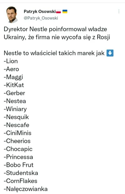 winokobietyiwykop - #rosja #sankcje #wojna #ukraina

Bojkot konsumencki.