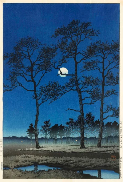 Lifelike - Zimowy księżyc w Toyamagahara; Kawase Hasui
drzeworyt, 1931 r., 39,7 × 26...