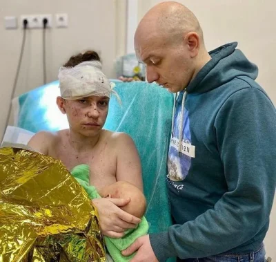 winokobietyiwykop - Zdjęcie zamieszczone przez kijowski szpital pokazuje ranną Olgę, ...