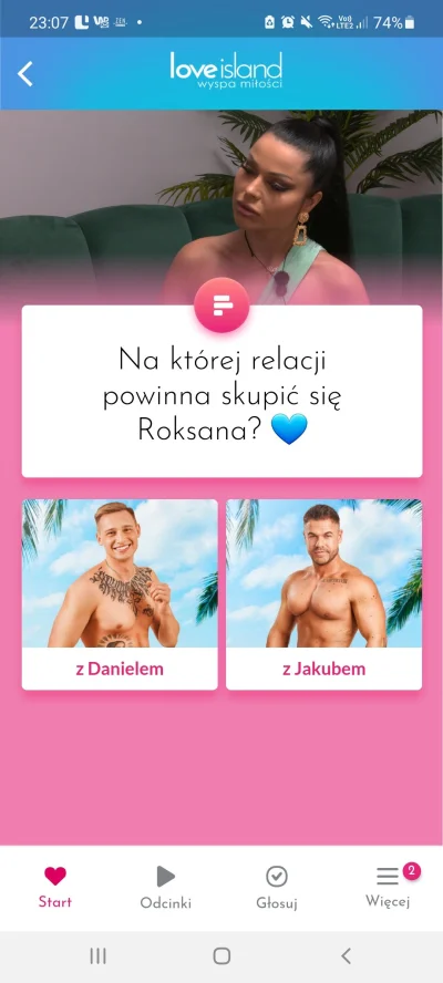 Agnsad - #loveisland gdzie jest opcja wyboru: 
"Na relacji z nikim"