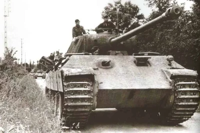 royal_flush - @wojna: Ale ktoś brzydko uciął. To kolumna PzKpfw V Ausf. A "Panther" z...