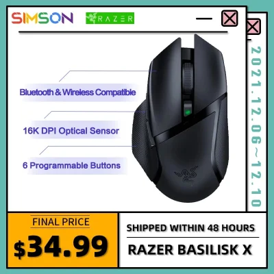 duxrm - Razer Basilisk X Hyperspeed Wireless Gaming Mouse
Cena z VAT: 36,03 $
Link ...