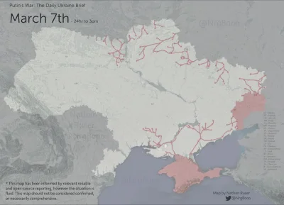 GabrielOcello - Film pokazujący przemieszczanie się wojsk rosyjskich na Ukrainie w tr...