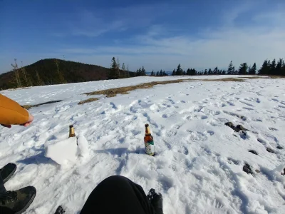 DPary - Ciepło, słonecznie, cisza, zimne piwko, śnieg i Tatry w oddali niestety zamgl...