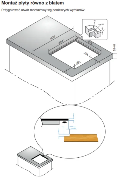 TrebuniTutek - Kupiłem płytę indukcyjną, którą można zlicować z blatem zgodnie z inst...