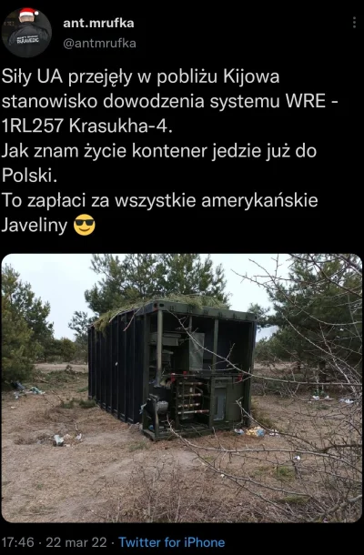 Kempes - #ukraina #rosja #wojna #militaria

To system do zakłócania pracy radarów AWA...