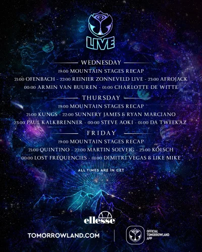 kshmir - Timetable streamu Tomorrowland Winter