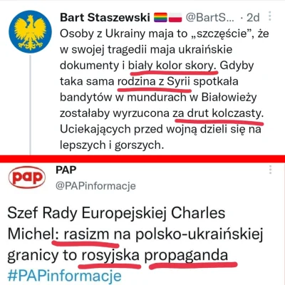 l.....l - > Pierwsze słyszę o rasizmie na granicy z Ukrainą, więc albo mega słaba ta ...