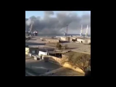 jajecznicazkeczupem - Kolejne video z płonącego rosyjskiego statku "Orcs" w Berdiańsk...