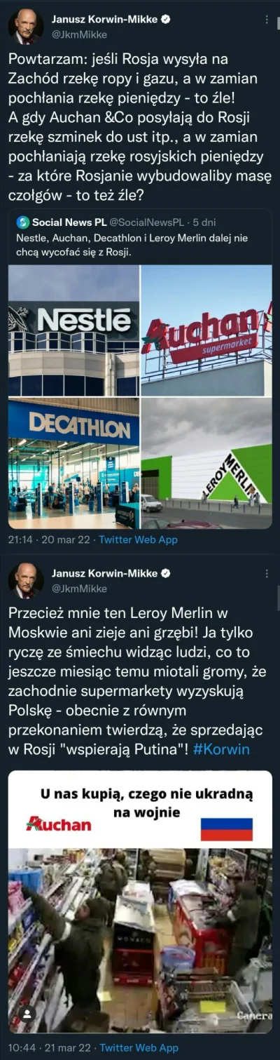 Volki - @devones Korwin zrobił dwa tweety o tym, a potem zaczął kpić z was, a wy nawe...