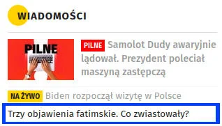 niemampsa - Proszę Państwa, oto news z głównej rubryki "wiadomości" na onecie...

#...