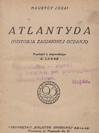 GeorgeStark - 1105 + 1 = 1106

Tytuł: Atlantyda (Historia zaginionej Oceanji)
Auto...