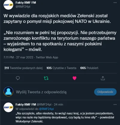 TheNatanieluz - Zełenski krytycznie o pomyśle Kaczyńskiego dot. "misji pokojowej" NAT...