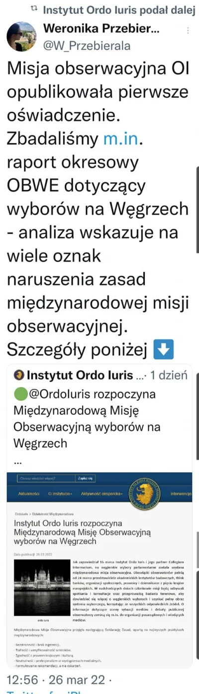 Andreth - No proszę. Ordo Iuris przebranżowiło się na obserwację wyborów na Węgrzech ...