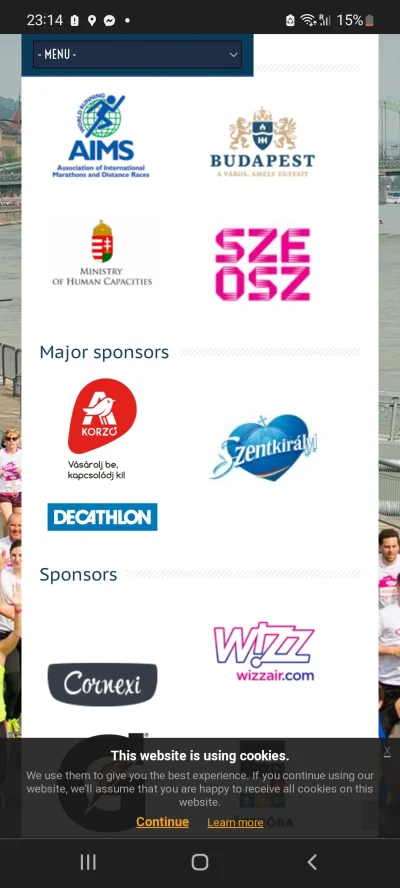 nieszakul - W Budapeszcie główny sponsor półmaratonu.