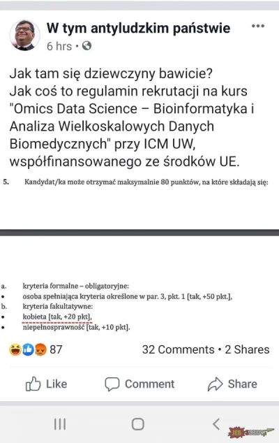 Patriarchat_pl - @Rimpo: Ja tam wolę dodatkowe punkty na różne kursy. Już nawet niepe...