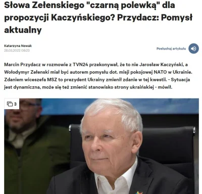 Grandek - Pomysł Kaczyńskiego z misją pokojową NATO okazał się niewypałem?
Pisowcy: ...