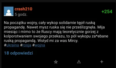 Agresywna_Szyba - przestaliście bezmyślnie pisać "ruska onuca" pod każdym postem z kt...