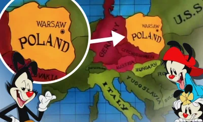 PolskieMotywyFilmowe - Koślawa mapa w popularnej kreskówce.

W serialu Animaniacy m...