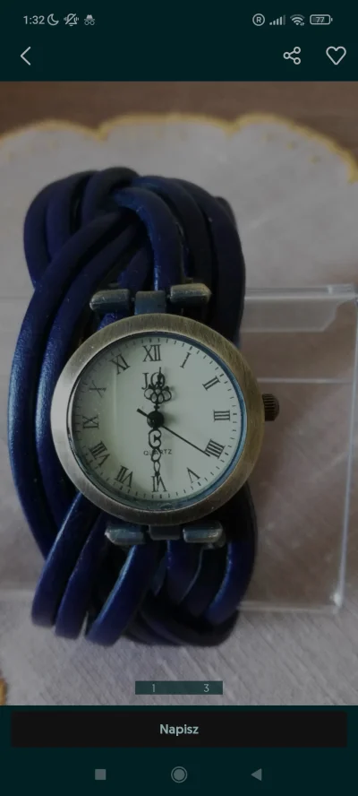 Mershi - Znacie jakiś podobny zegarek? biała tarcza rzymska + wskazówki takie bajeran...