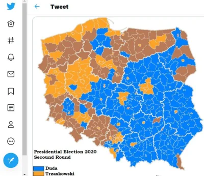 asiajasiabasia - @Dezeus: Mapa wyborów prezydenckich 2020