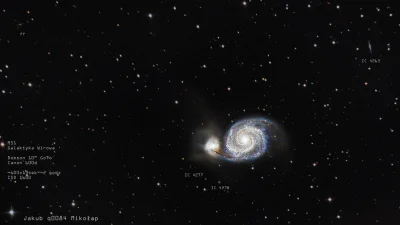 q0084 - #astrofoto #astrofotografia
Galaktyka M51 znaną pod nazwą Galaktyka Wirowa. ...