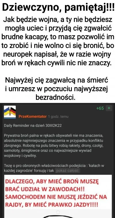 highlander - Neuropis nie chce aby polscy obywatele byli przeszkoda dla rosyjskich so...