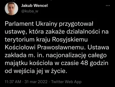 CipakKrulRzycia - #polska #polityka #kosciol #chrzescijanstwo 
#ukraina mógłby tak W...