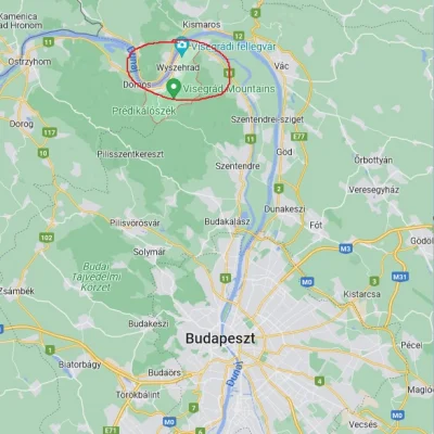 ZielonyOny - @yosemitesam: On jest na północ od Budapesztu