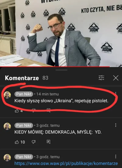 Renesans - On sam umieszcza takie komentarze, pisałem juz o tym jakis czas temu