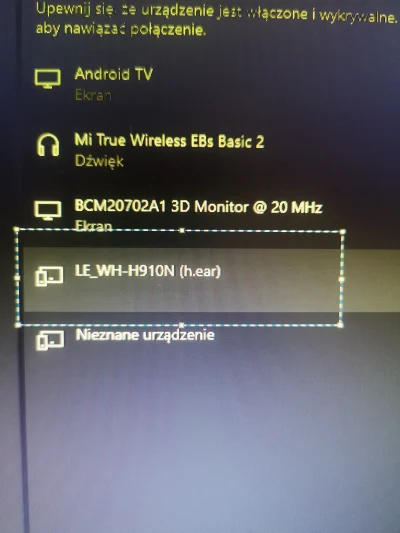 Zdatnydlawypoku - Próbuję podłączyć słuchawki #sony wh-910n do kumoutera i mam proble...