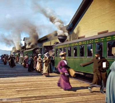 wfyokyga - Stacja kolejowa w New Hampshire 1906.