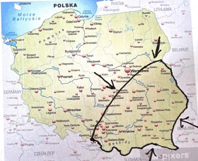 0micr0n - >Krzysztof Jackowski z Człuchowa pokazał mapę Polski z zaznaczonym odręczni...