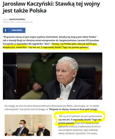 winokobietyiwykop - W nagłówku - "Kaczyński wątpi czy art.5 działa"
W tekscie - "Kac...