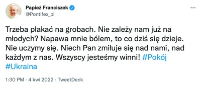 L3stko - Papież lewak twierdzi, że ja jestem winny wojny na Ukrainie? Nie! Winna jest...