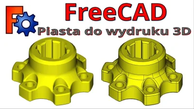 InzynierProgramista - FreeCAD - piasta do sprzęgła Oldhama - tutorial, poradnik model...