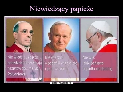 blurred - @Shadowmoses33: Po prostu papieże muszą widzieć sytuację przez pryzmat wiar...