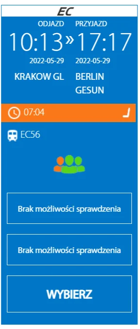 kk887s - Wie ktoś może dlaczego nie da się kupić biletu na EC56 Kraków-Berlin? Żadna ...